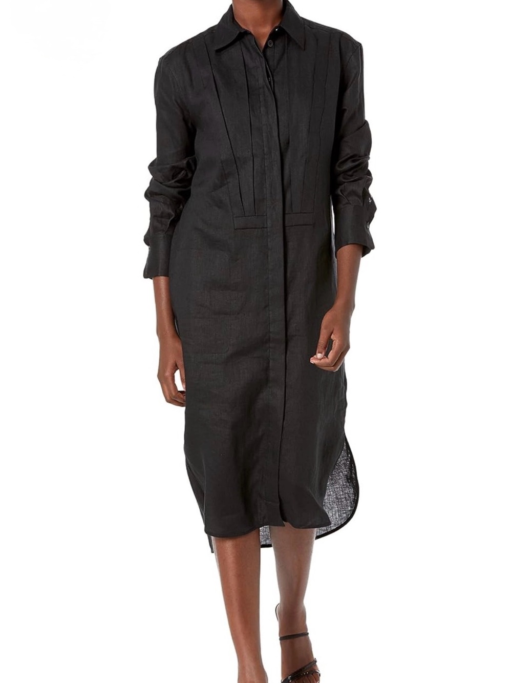 Equipment Lorand Pleated Linen Midi Dress